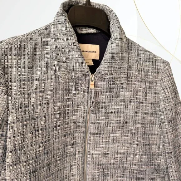 Club Monaco Cropped Tweed Jacket - Picture 3 of 12